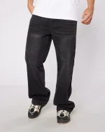 Badge Worker Jeans Black (1)