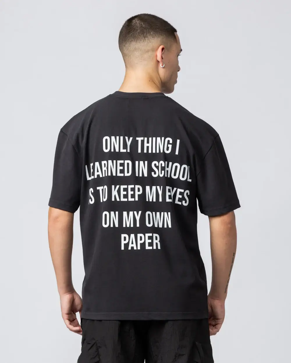 Paper Vision Tshirt Washed Black White Paper Vision Tshirt Washed Black White