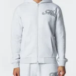 Runway Full Zip Hoodie Grey Marl