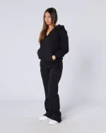 Womens Authenticity Zip Hoodie Black (4)