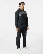 Zip Up Shatter Hoodie Washed Black (2)